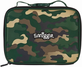 SMIGGLE Block Square Lunchbox Khaki Success Celebrate Prince Princess