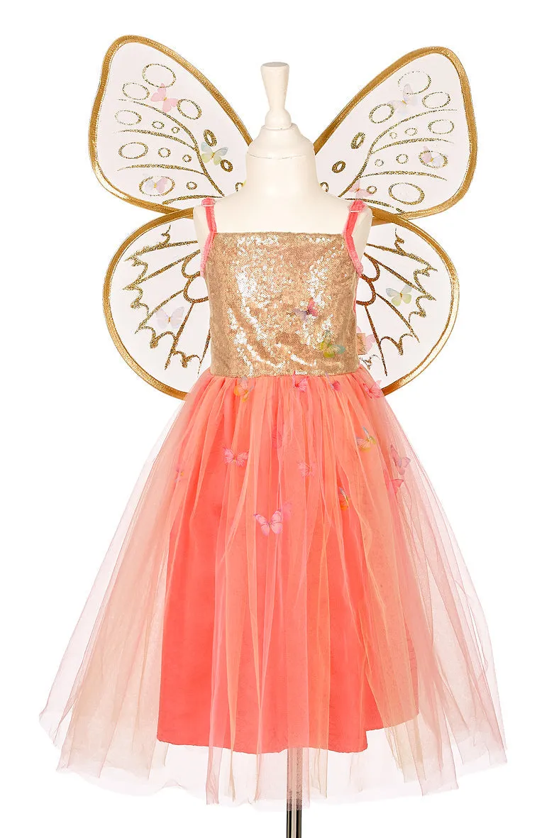 Joanna Fairy Costume?CDress and Wings Set (orange)-Role-Play for Children(3 sizes) Wave Motion Super Ability