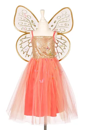 Meteorology Tool Shape Sorter Joanna Fairy Costume?CDress and Wings Set (orange)-Role-Play for Children(3 sizes)