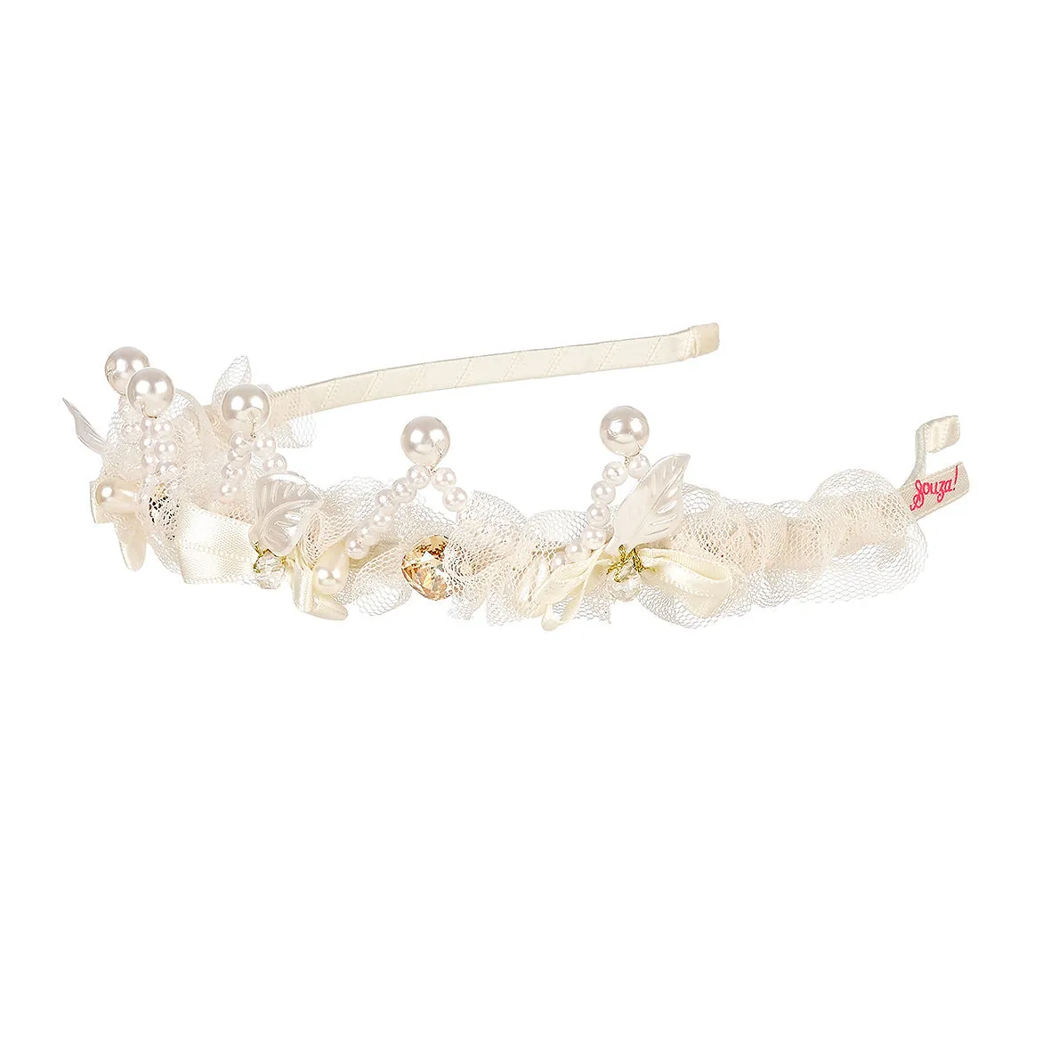 Landmark Pass Eco Warrior Juno Tiara w/off white pearls - Hair Accessory