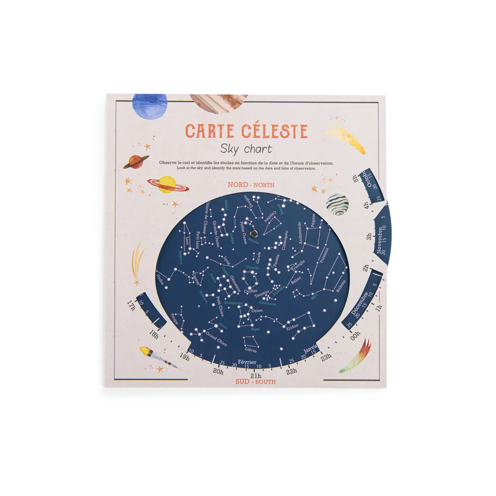 Display w/30 Sky Chart The Garden of Moulin Roty Colorful pieces Matching Activity