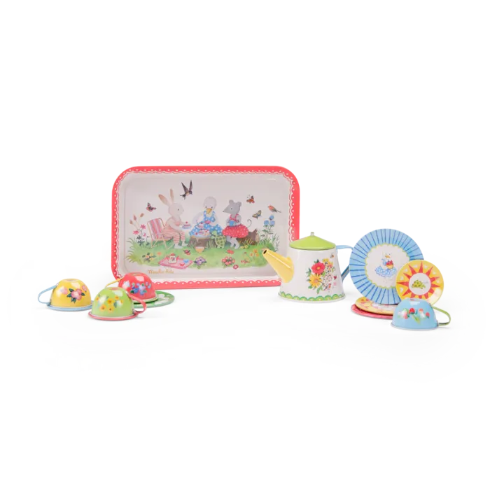 Metal tea set - The Big Family Love Express