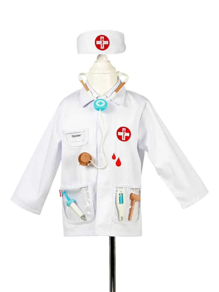 Doctor set Costume Set for Children ?C Includes Accessories for Role-Play & Entertainment - sz 4-7 yrs Course Complete