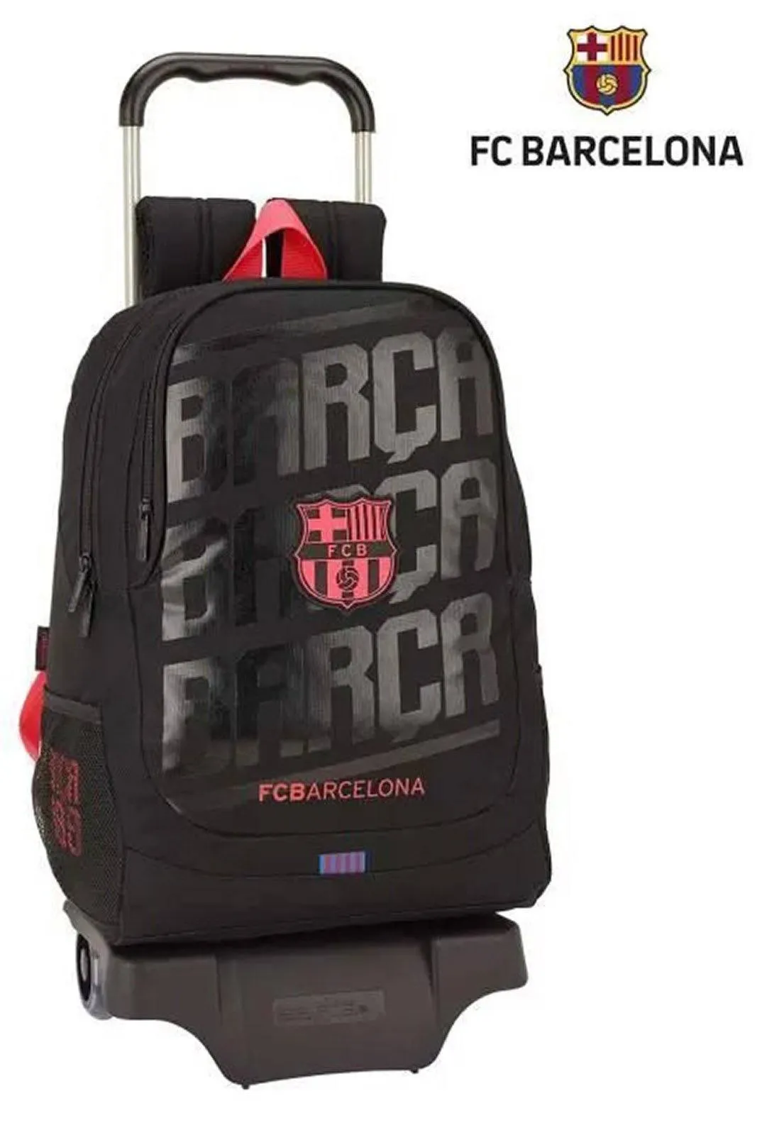 Demand Fulfill Landscape Design FC Barcelona Black School Trolley Bag 44cm
