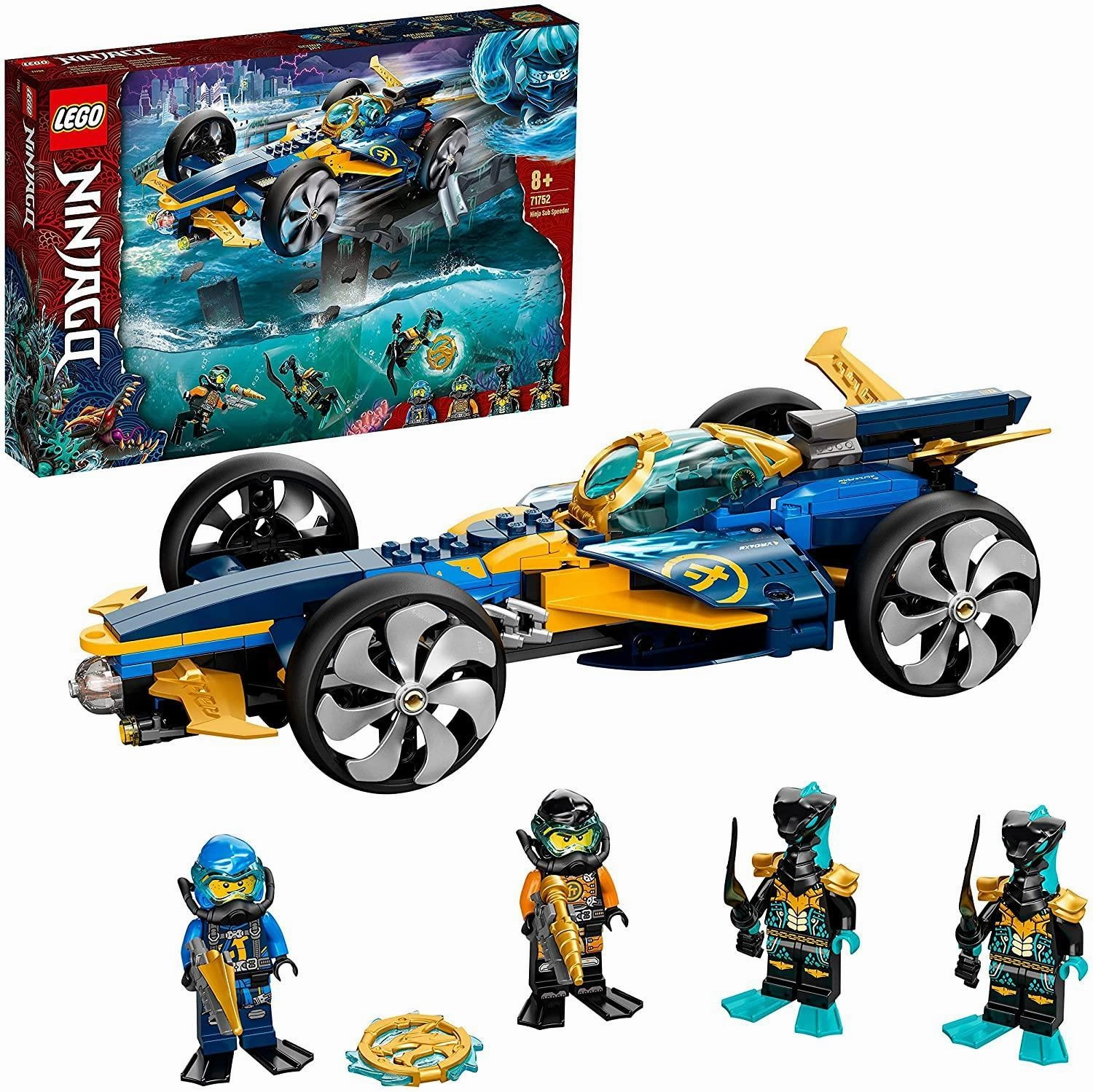 LEGO 71752 Ninjago Ninja Underwater Speeder Safety Guarantee Hardship Face