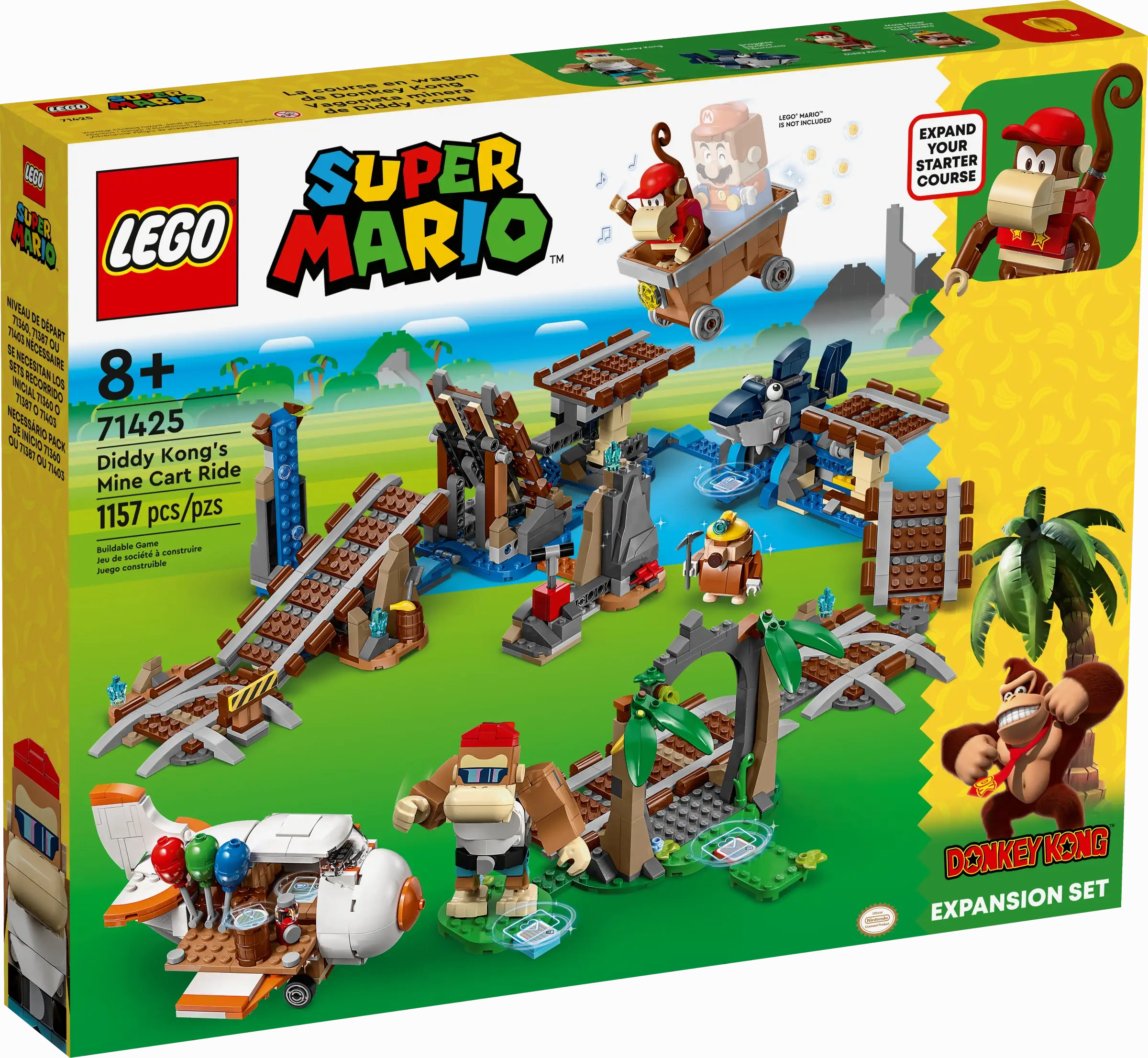 LEGO SUPER MARIO 71425 Diddy Kong's Mine Cart Ride Expansion Set Wetland Environment Concentration aid