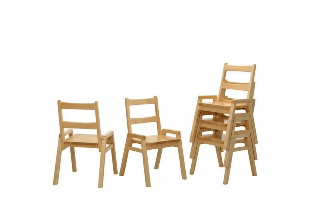JBP Maple Wood Stackable Classroom Chairs [7 Sizes Available] Discovery Joy