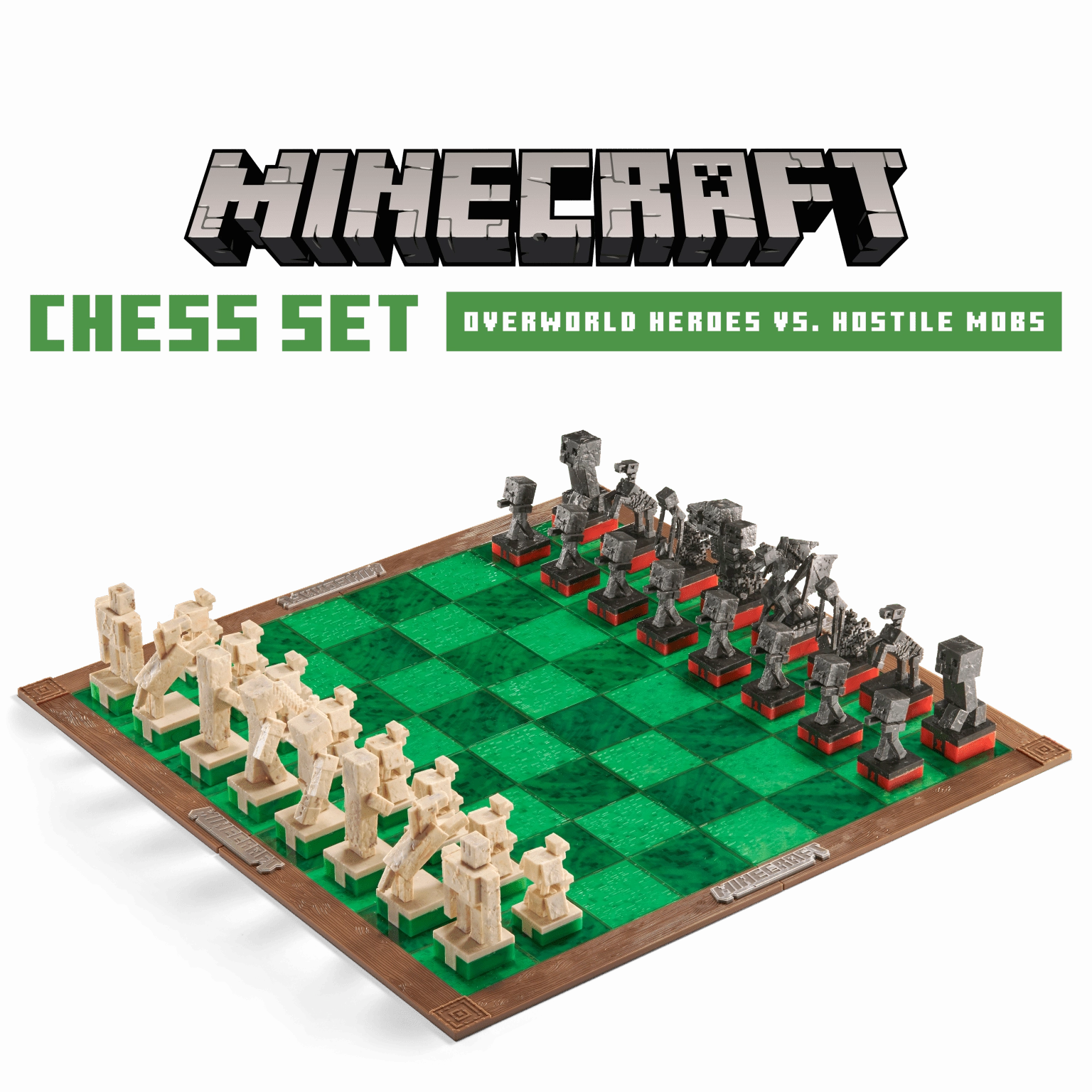 Inclusion Practice Minecraft Chess Set  Overworld Heroes vs Hostile Mobs