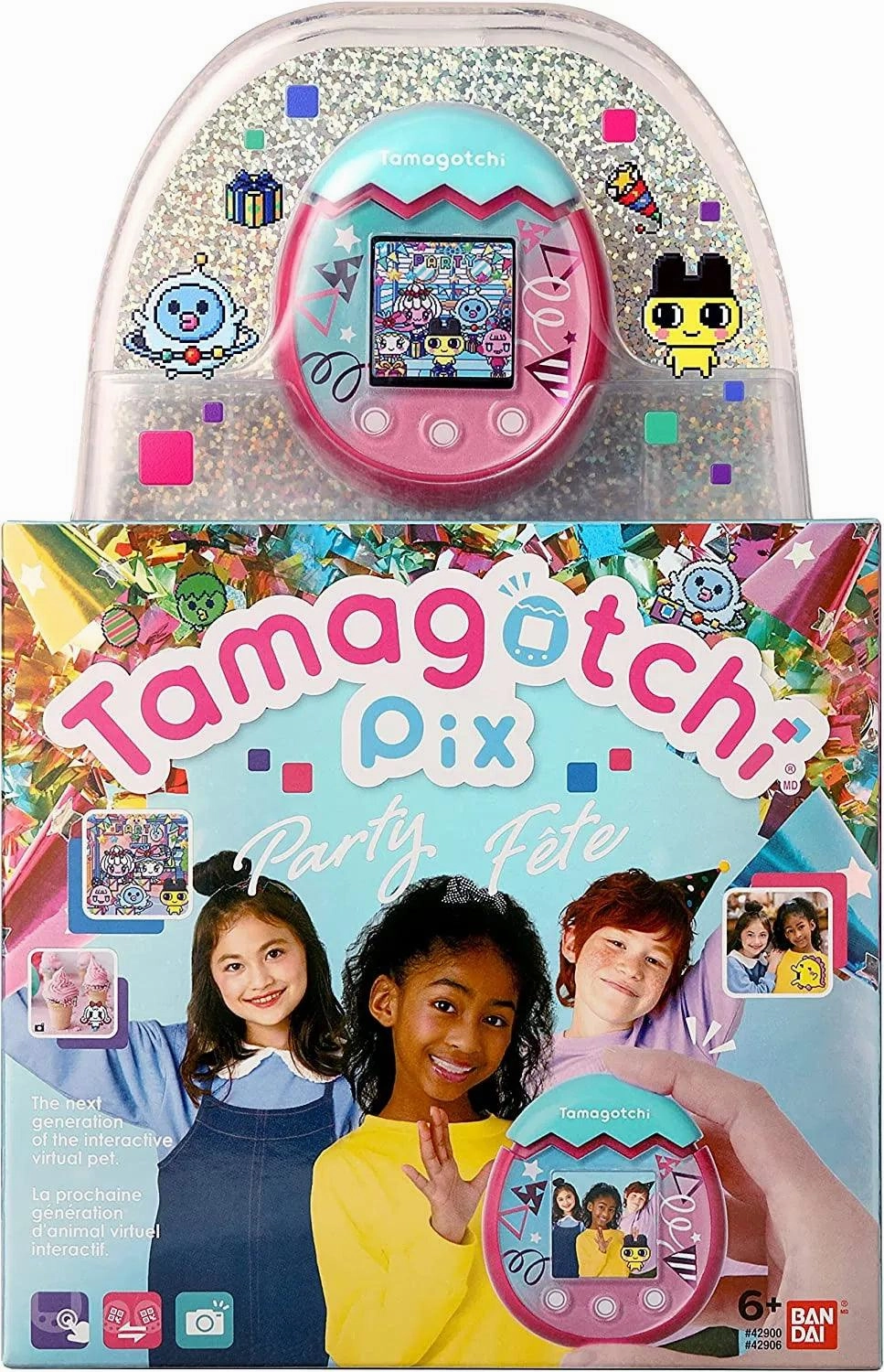Tamagotchi Pix Party Confetti Pink AI Assistant Turn Taking