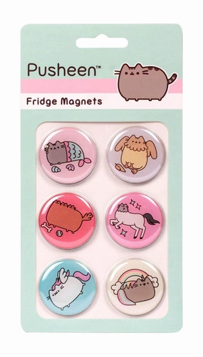Pusheen Set Of 6 Fridge Magnets Talking Animal