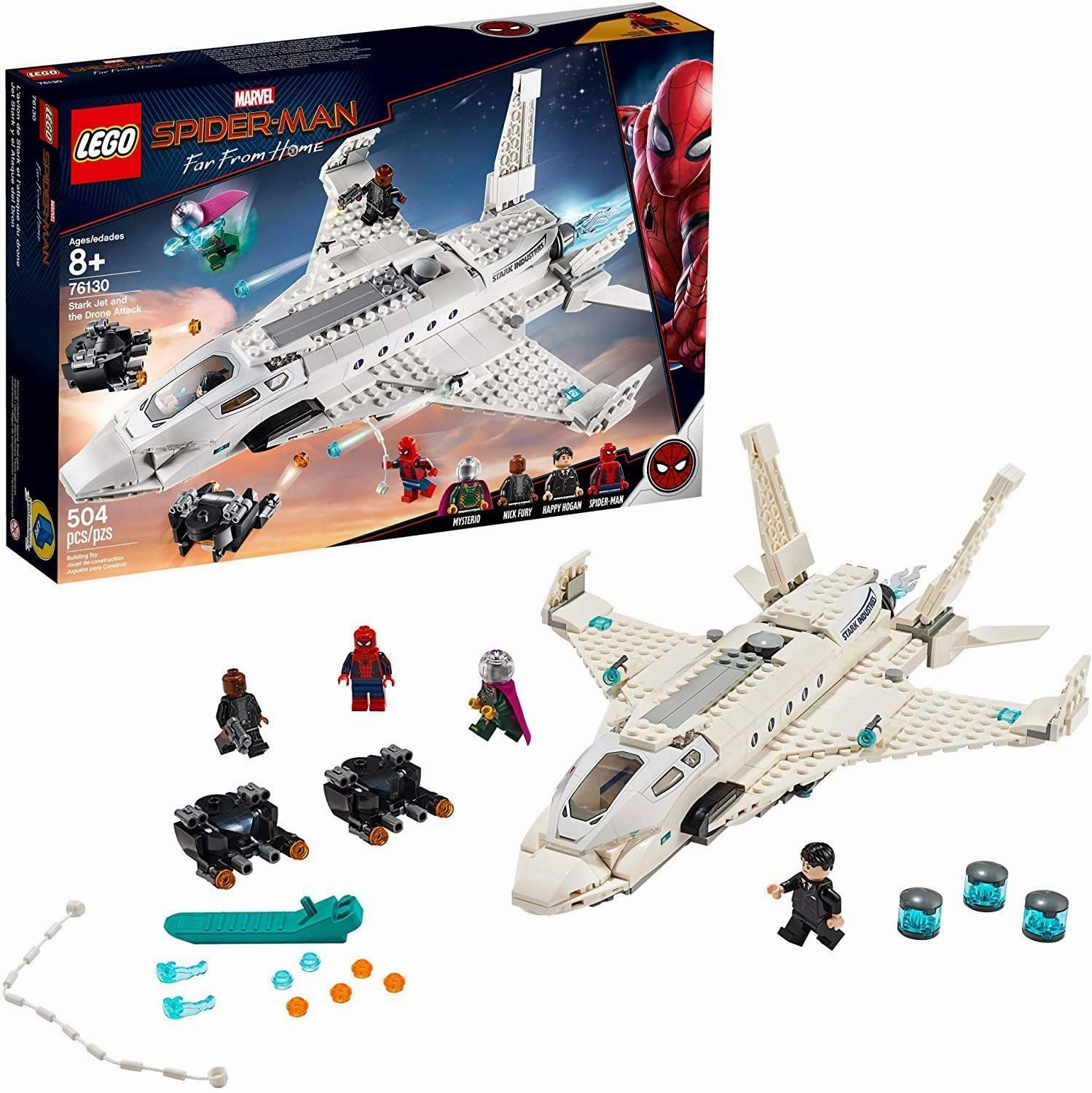 Animation Kit LEGO MARVEL 76130 Spider Man Far From Home: Stark Jet and the Drone Attack