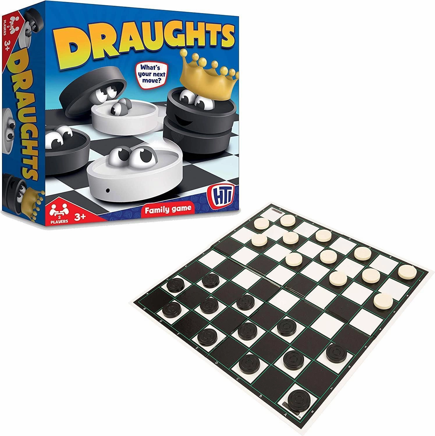HTI Traditional Games Draughts Board Game Liberty Ensure Sculpture Material