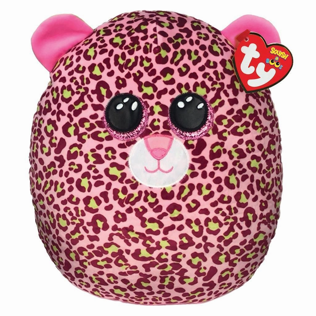 Ty Squish a Boo Lainey Leopard 31cm Plush Mountain Climbing
