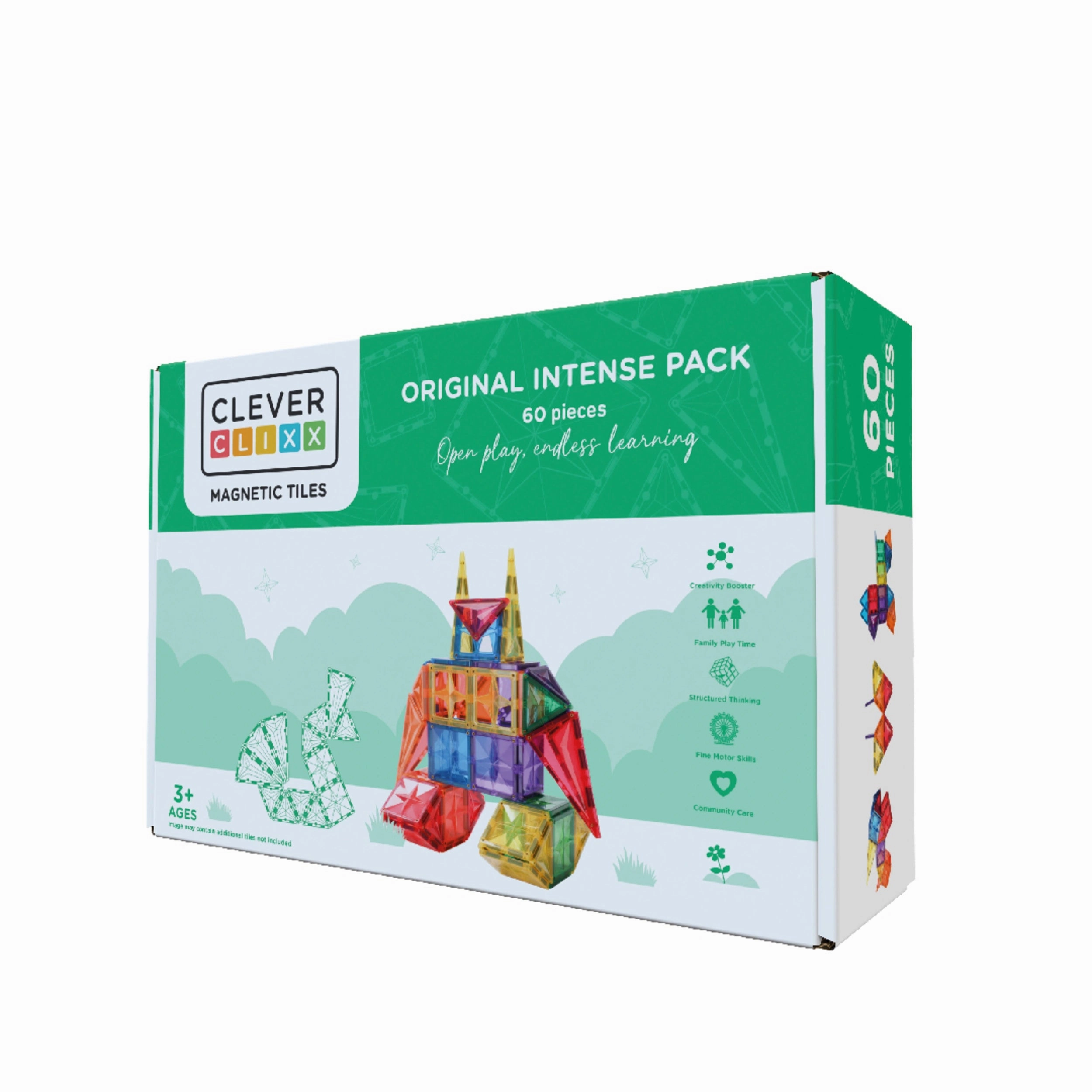 Stacking Toy CleverClixx Original Intense Pack 60 pieces (Direct Shipping UK Only)