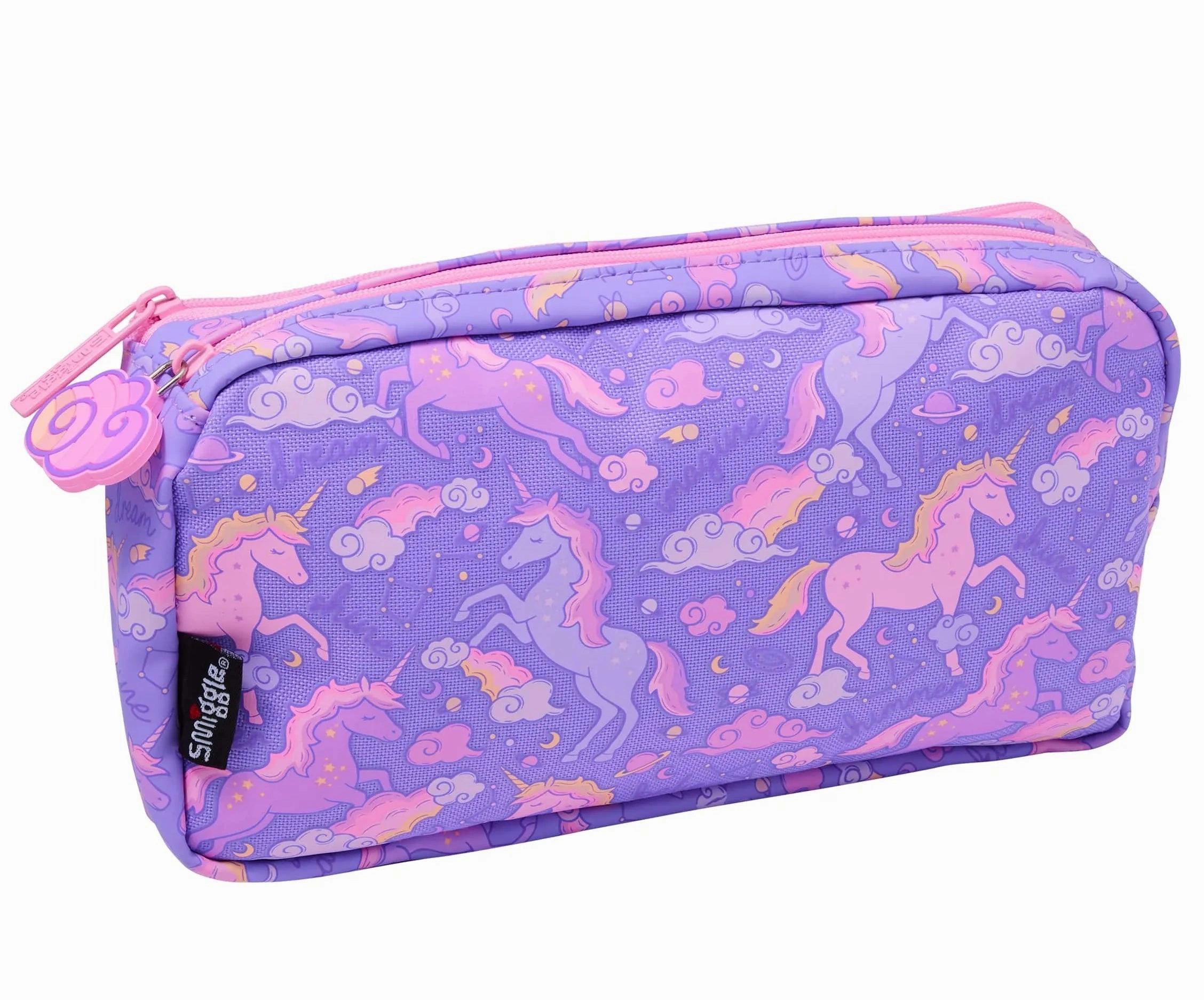 Smiggle Eclipse Pocket Character Pencil Case - Lilac Music Hall Drawing Board