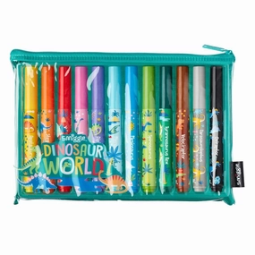 Mystery Solving SMIGGLE Dino World Scented Markers Pack x 12 Colour Mix
