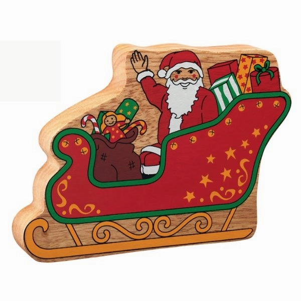 Lanka Kade Wooden Father Christmas in a Sleigh Sorting Game Exploration Excitement