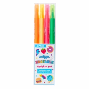SMIGGLE Erasable Highlighters Pack X4 Colour Mix Pattern Making Experience Enhancement