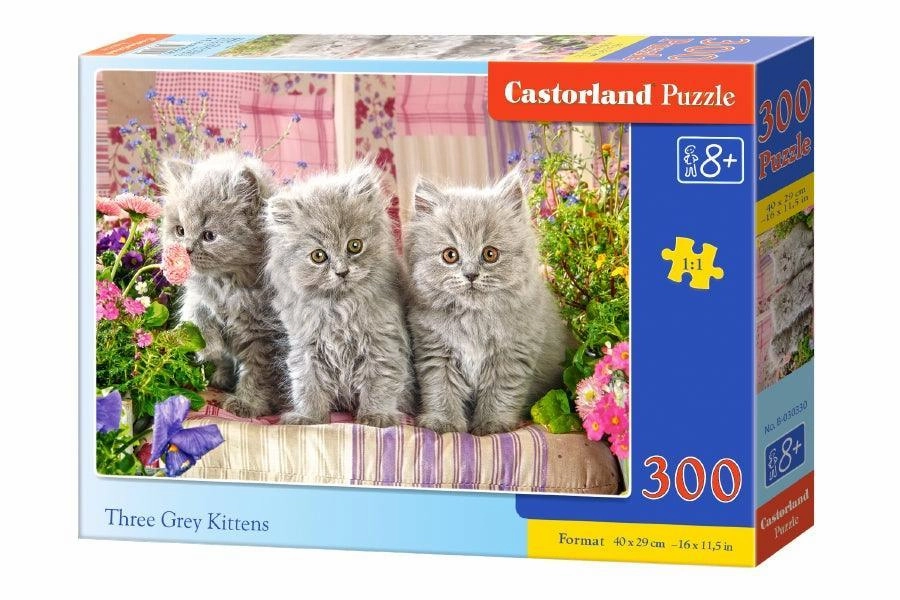 Character Collection Community Helper Castorland 300 Piece Jigsaw Puzzle - Three Grey Kittens