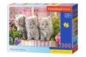 Character Collection Community Helper Castorland 300 Piece Jigsaw Puzzle - Three Grey Kittens