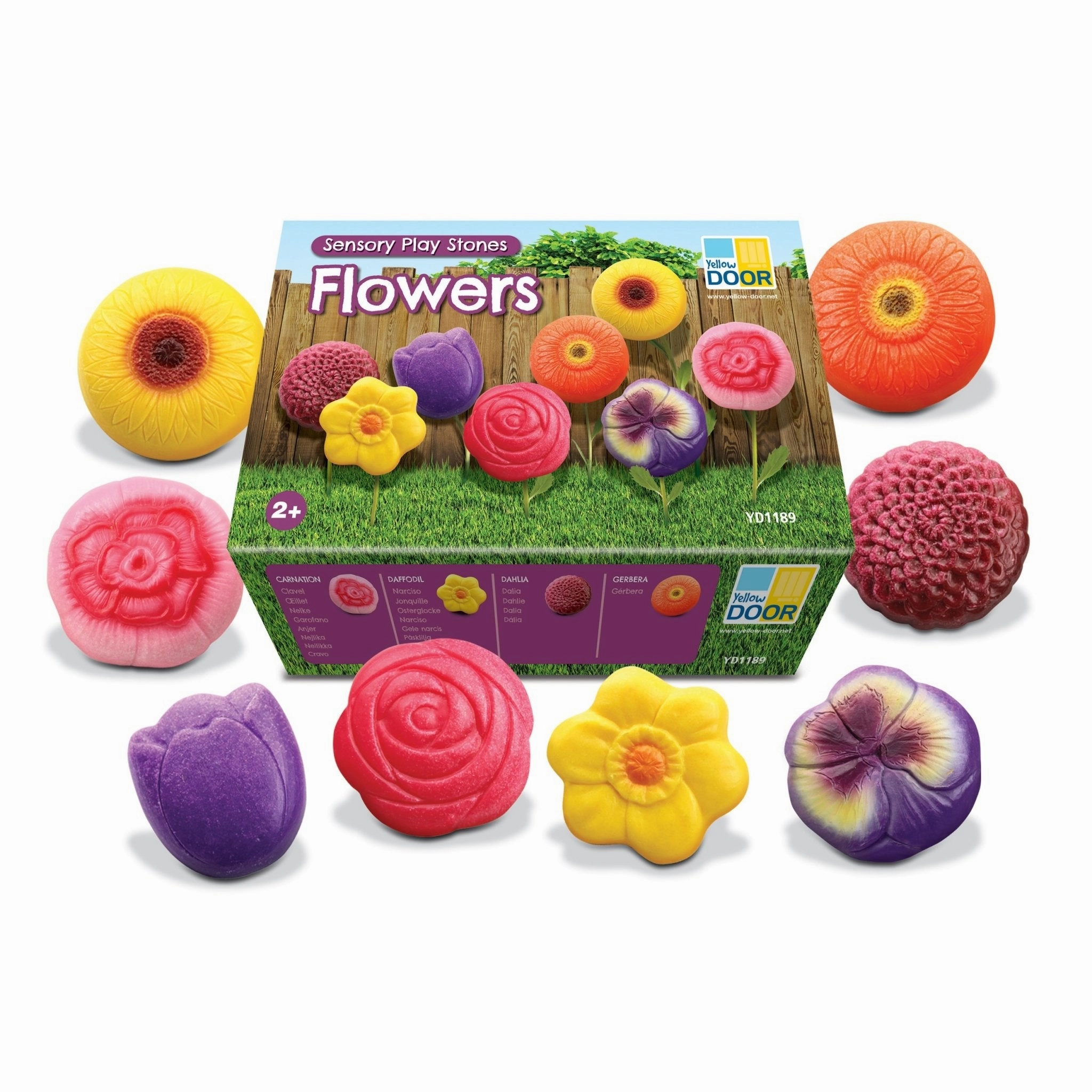 Yellow Door Sensory Play Stones - Flowers Story Creation