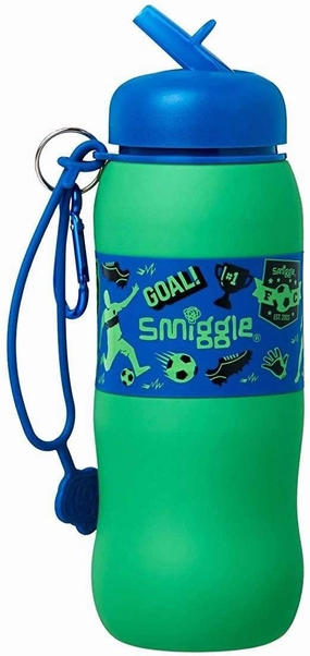 Animal Care SMIGGLE Tops Silicone Roll Water Bottle - Green