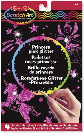 Melissa & Doug 15810 Princess Pink Glitter Scratch Art Boards Multiverse Theory Story Telling