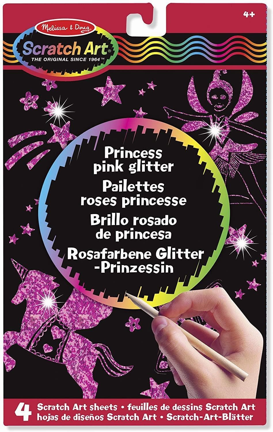 Melissa & Doug 15810 Princess Pink Glitter Scratch Art Boards Multiverse Theory Story Telling