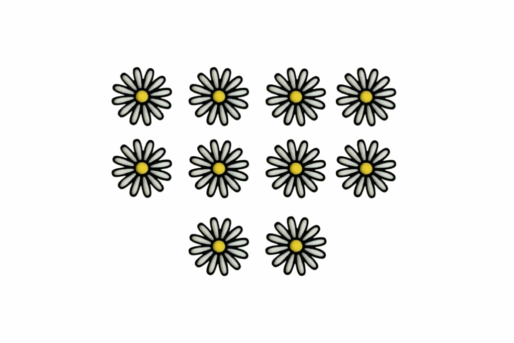 Human Body Unity Build Flower Counters & Loose Parts (10 Flower Counters/Pack)