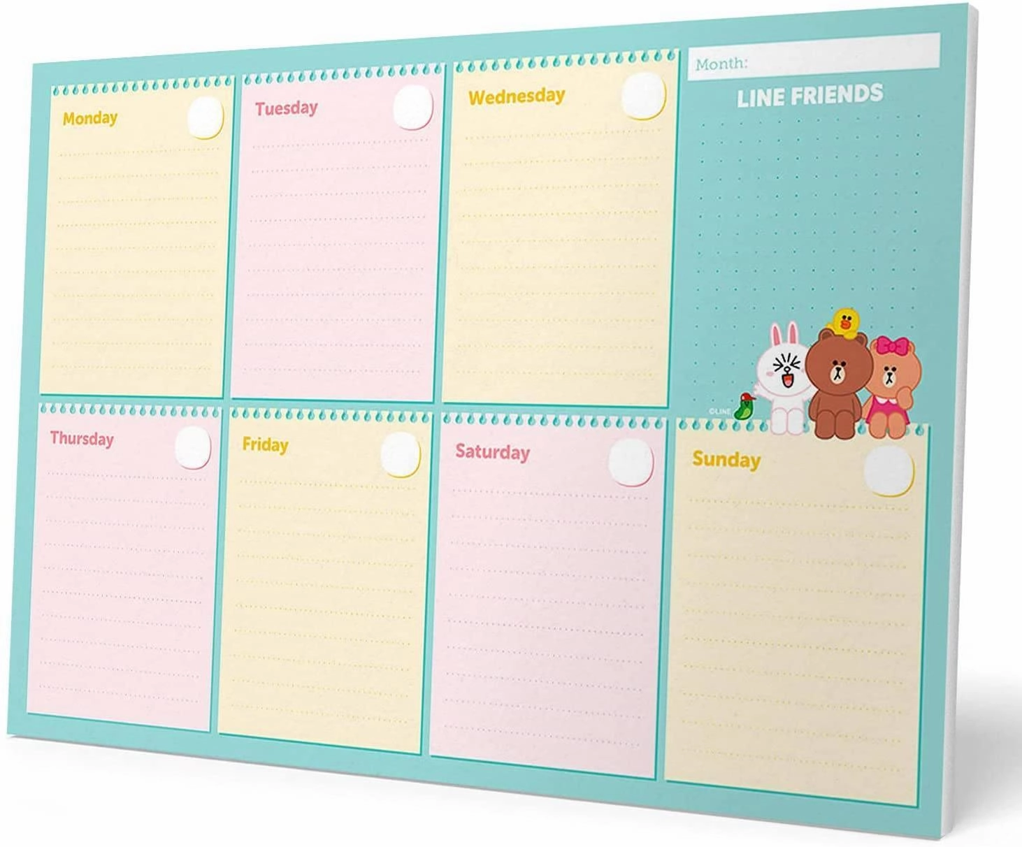 Line Friends A4 Weekly Planner Camera Toy