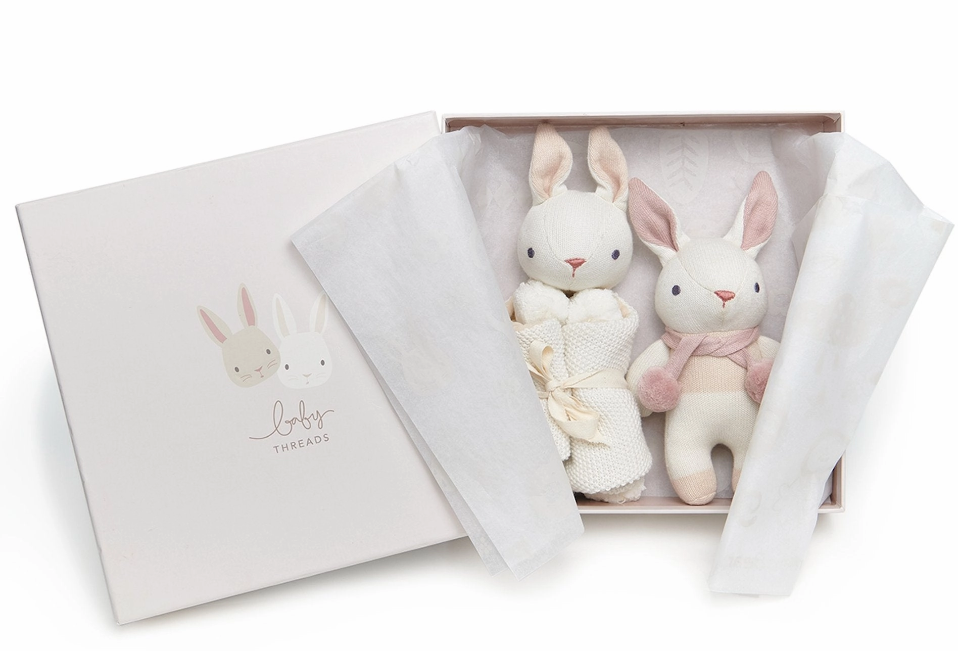 Tenderleaf Toys Baby Threads Cream Bunny Baby Gift Set Vehicle Design
