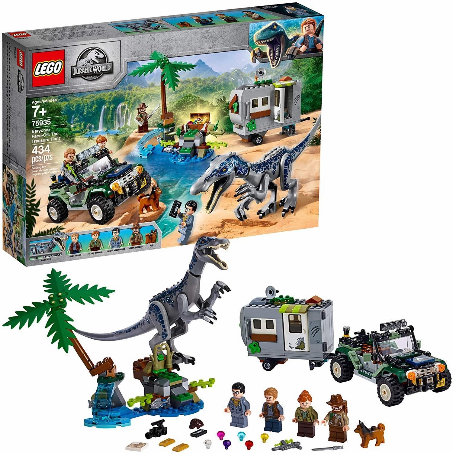 LEGO JURASSIC WORLD 75935 Baryonyx Face Off: The Treasure Hunt Pool Party Story Finish