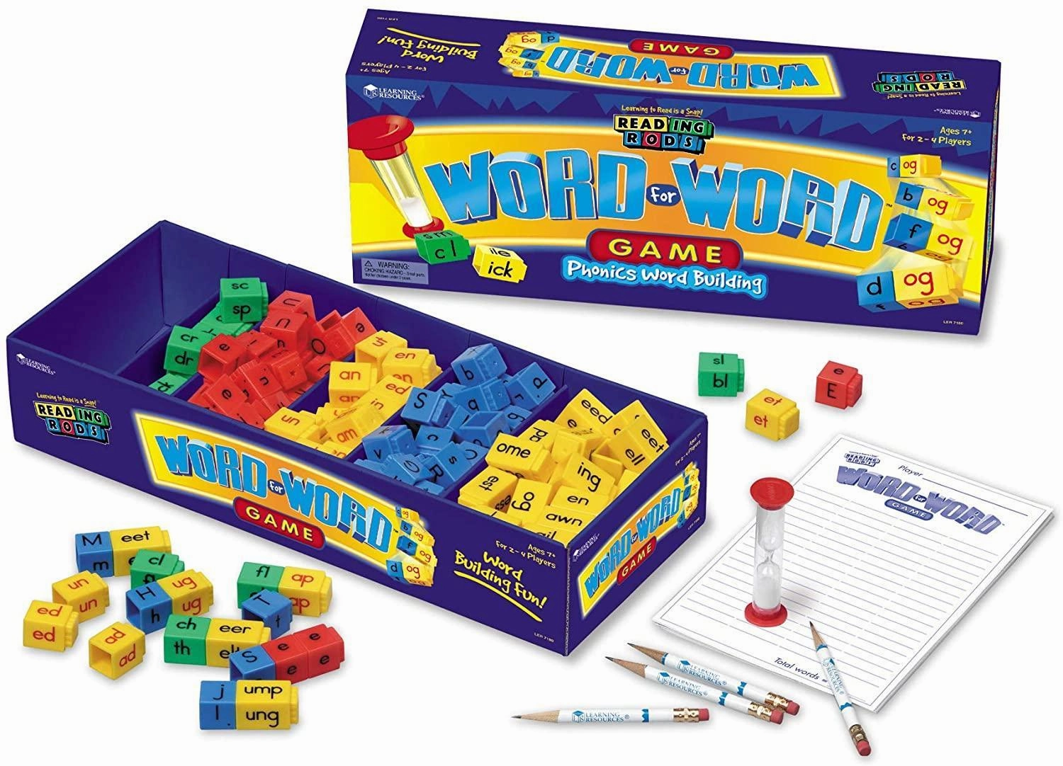 Learning Resources Reading Rods Word for Word Phonics Word Building Game Future Plan