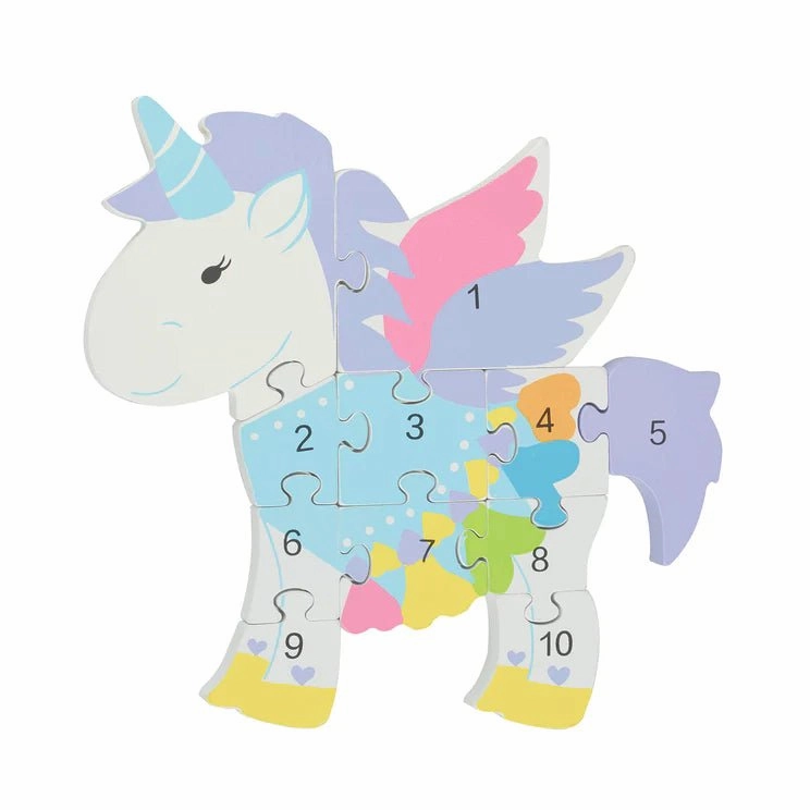 Orange Tree Wooden Unicorn Number Puzzle Mission Complete sports practice