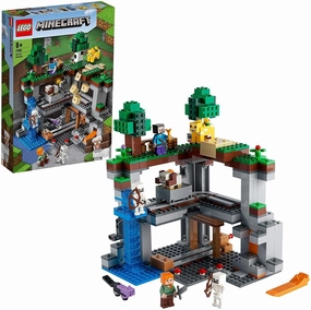 LEGO 21169 Minecraft The First Adventure Nether Playset Communication Skill Creative Playthings