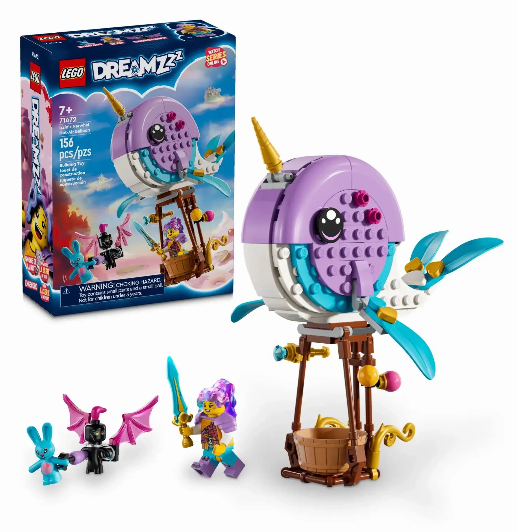 LEGO DREAMZZZ 71472 Izzie's Narwhal Hot-Air Balloon Sculpture Material TV Studio