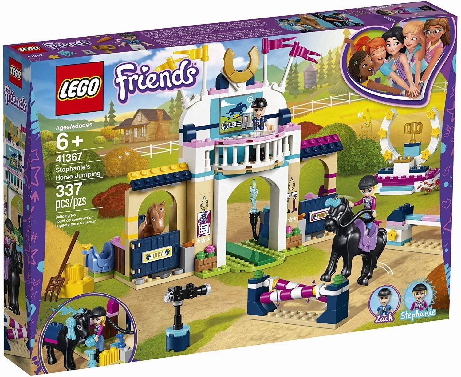 Cartoon Character LEGO FRIENDS 41367 Stephanie's Horse Jumping Building Playset