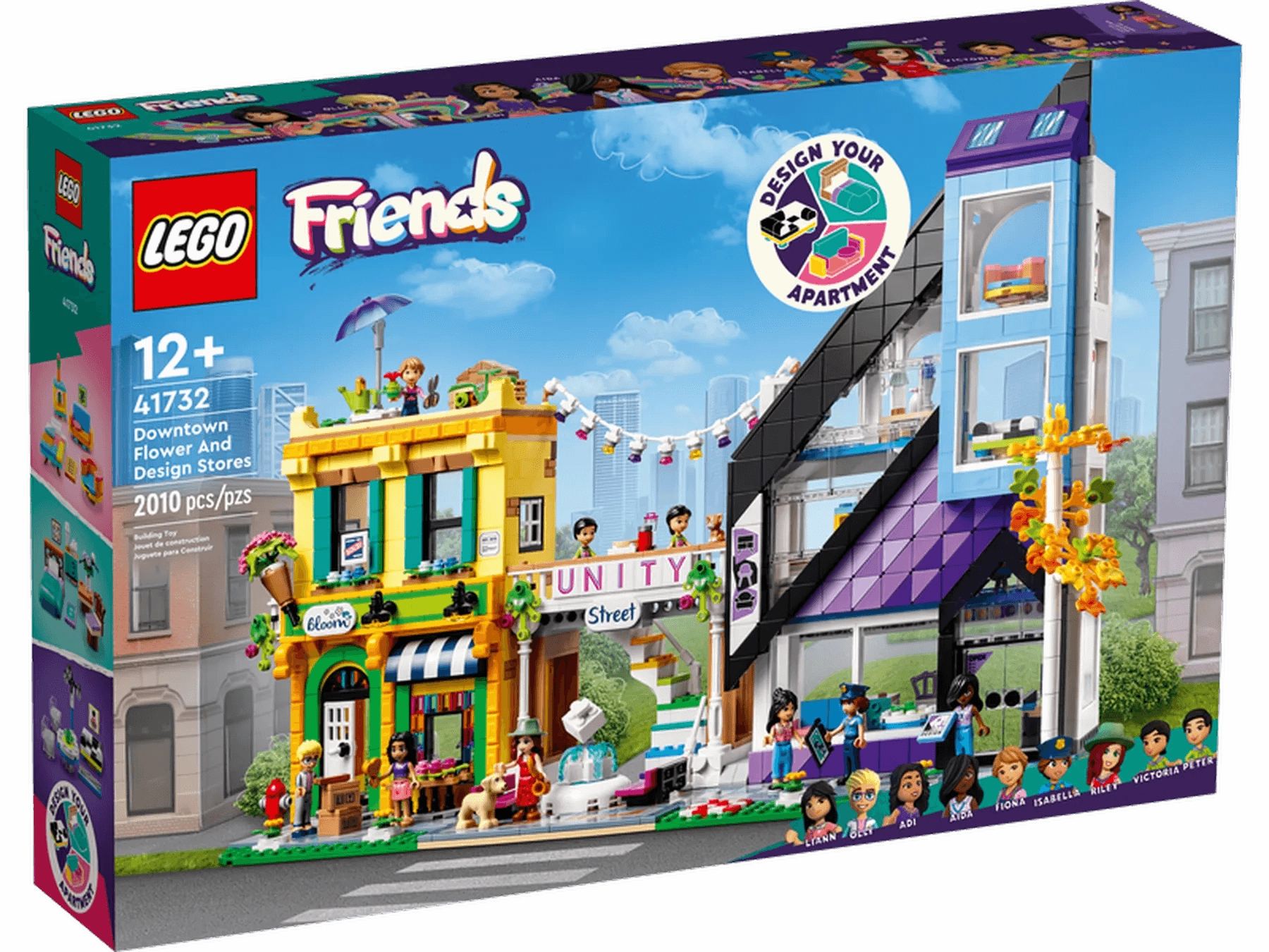 LEGO FRIENDS 41732 Downtown Flower and Design Stores Cyber Space Hospital Play