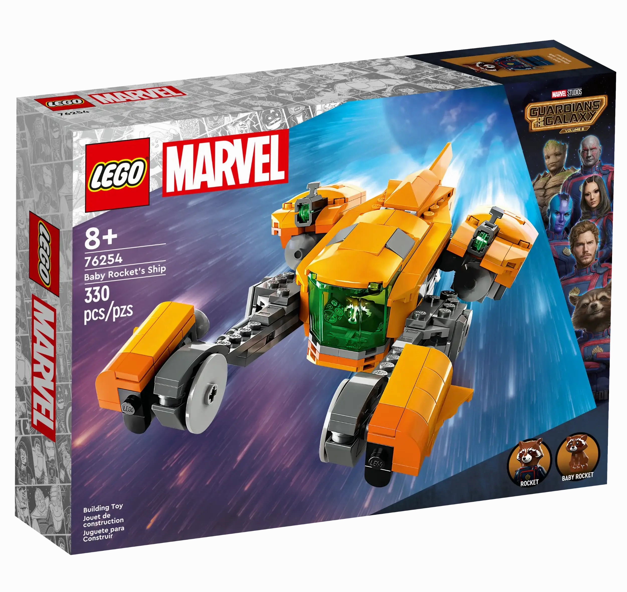 Rhythm Practice Light Show LEGO MARVEL 76254 Baby Rocket's Ship