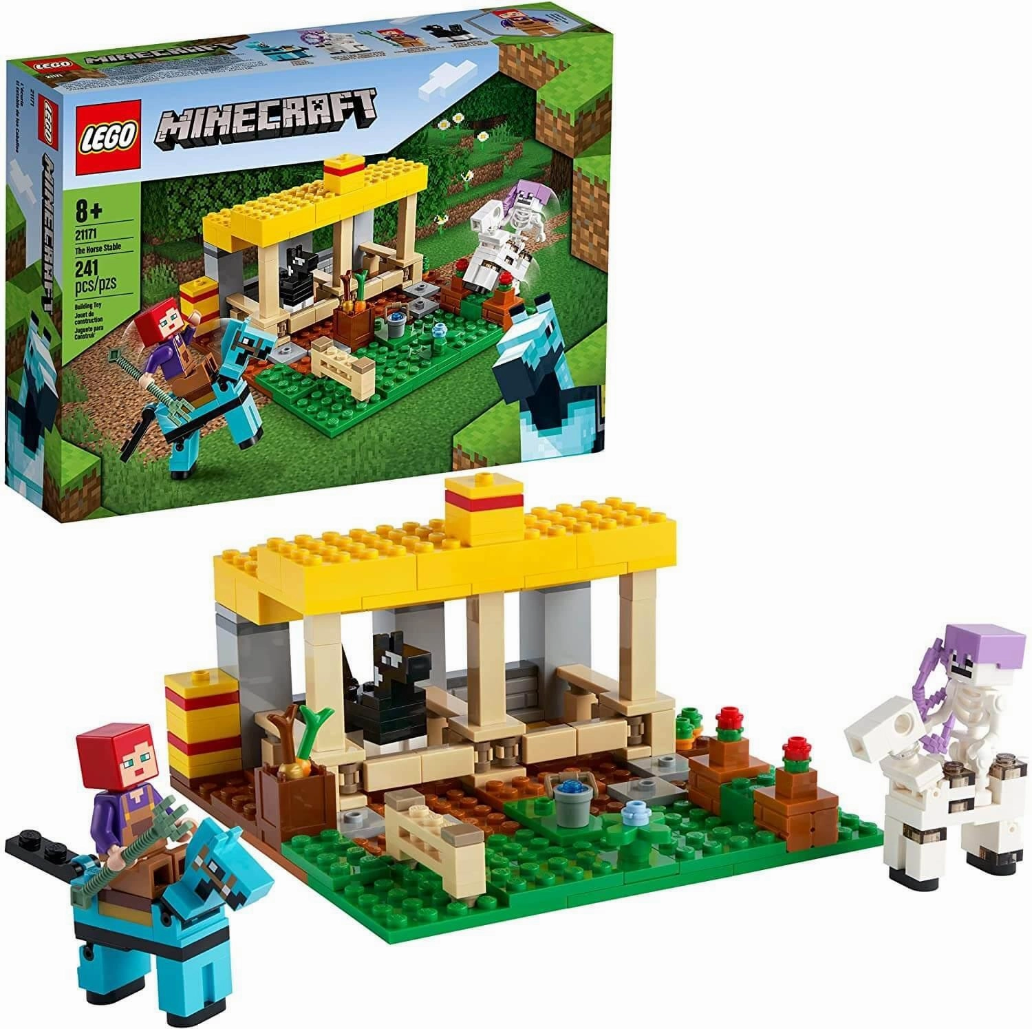 LEGO MINECRAFT 21171 The Horse Stable Building Kit Recycling Project Bonus Content