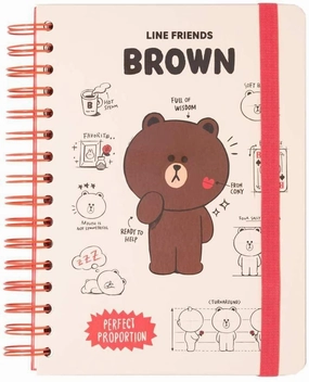 Line Friends  Lined Cover 180 Pages A5 Notebook Animal Kingdom Signal Transmission