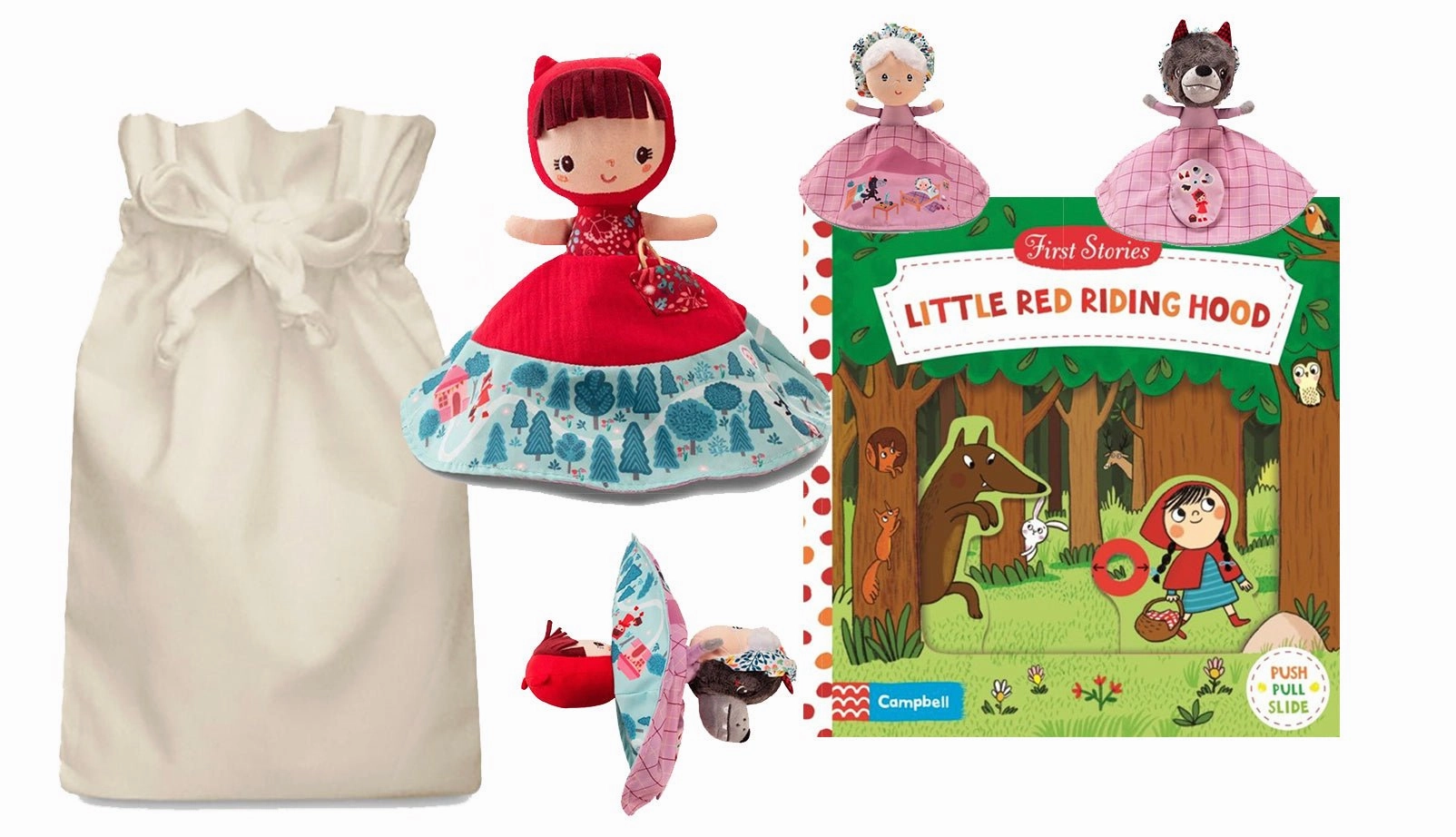 Absorption Process Little Red Riding Hood Story Sack with Reversible Doll