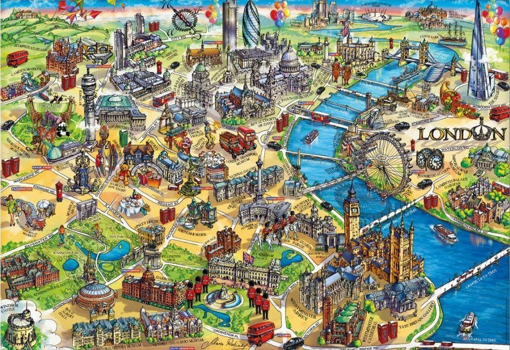 London Map 500 Puzzle Imaginative Play