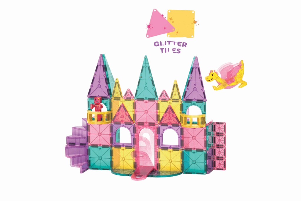 Magna-Tiles? Castle Deluxe? 48-Piece Set Magic Kingdom Animation Frame