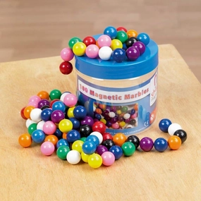 Magnetic Coloured Marbles Tub - Pk100 50291 Sensory Exploration