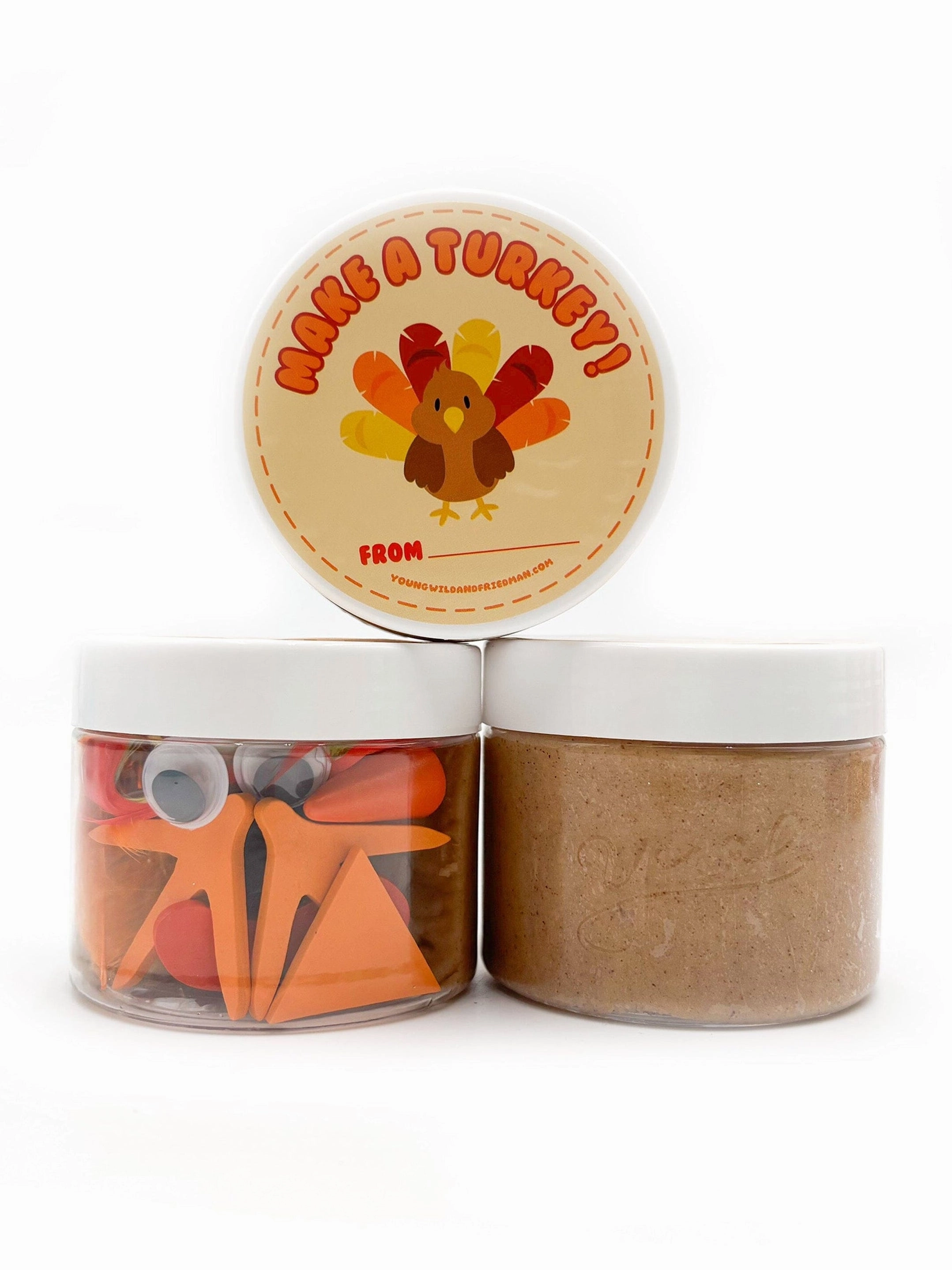 Make-a-Turkey Sensory Dough Jar Space Probe