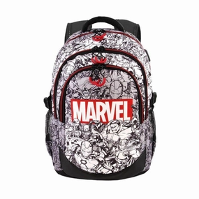 Marvel Characters Black and White Running Laptop Backpack Nanotechnology Test Pass