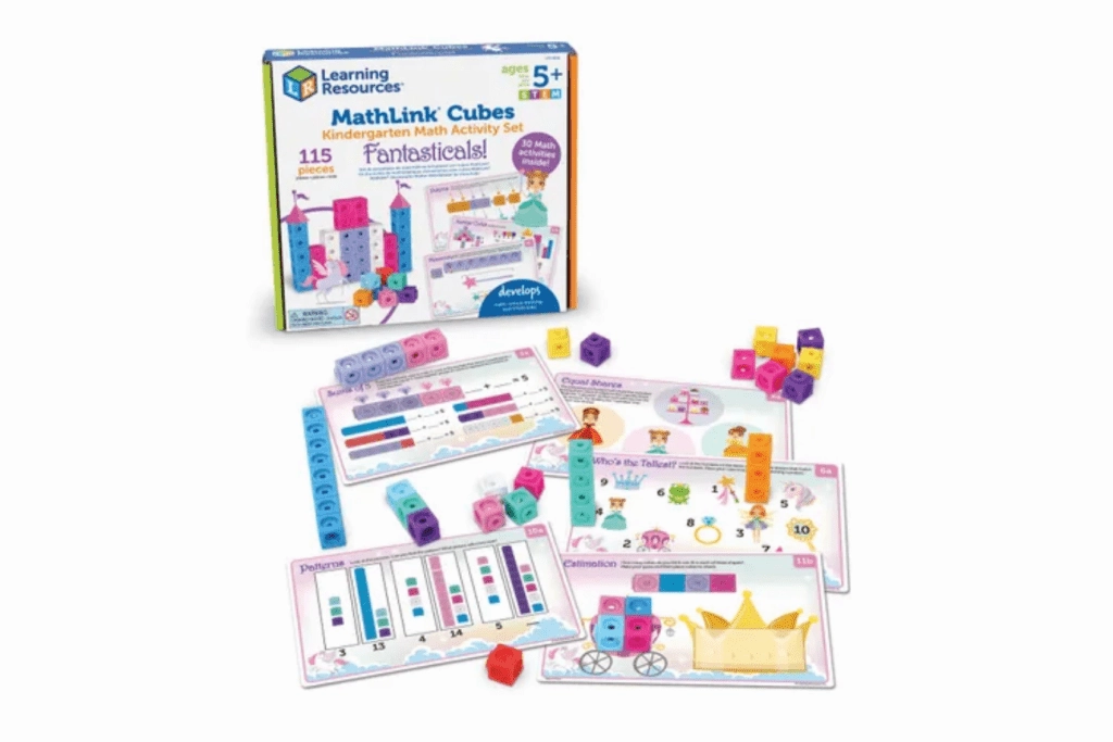 MathLink Cubes Kindergarten Math Activity Set: Fantasticals! Logic Gate Diversity Celebrate