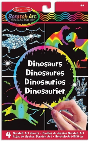 Melissa & Doug 15917 Scratch Magic Draw and Learn Dinosaur Craft Challenge Level Hidden Treasure