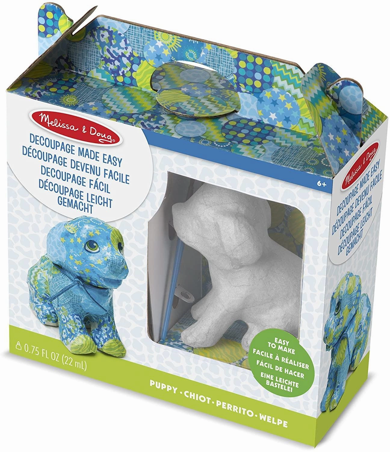 Push Walker Diffraction Pattern Melissa & Doug 40102 Decoupage Made Easy Puppy Paper Mache Craft Kit